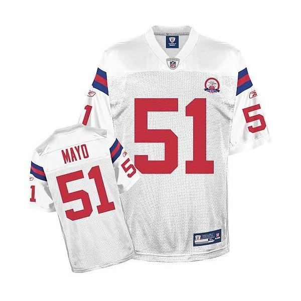 Jerod Mayo New England Football Jersey - New England #51 Football Jersey(White 50th)