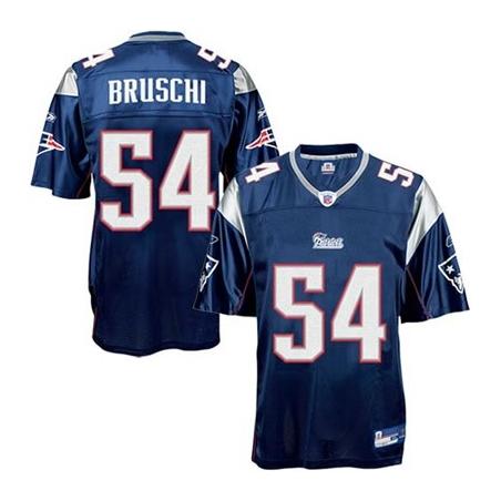 Tedy Bruschi New England Football Jersey - New England #54 Football Jersey(Blue)