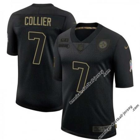 Black Reggie Collier Steelers #7 Stitched Salute to Service Football Jersey Mens Womens Youth
