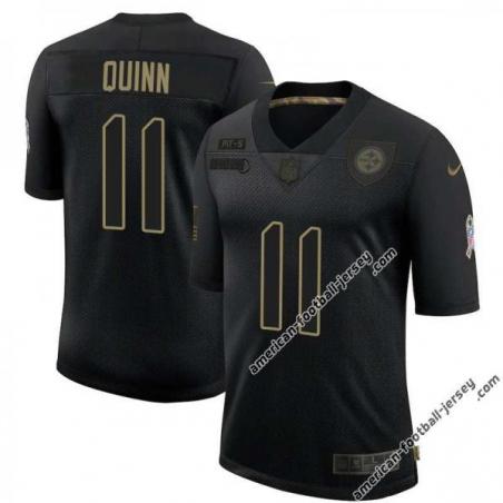 Black Mike Quinn Steelers #11 Stitched Salute to Service Football Jersey Mens Womens Youth