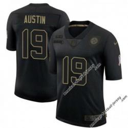 Black Calvin Austin Steelers #19 Stitched Salute to Service Football Jersey Mens Womens Youth