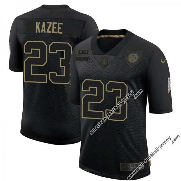 Black Damontae Kazee Steelers #23 Stitched Salute to Service Football Jersey Mens Womens Youth