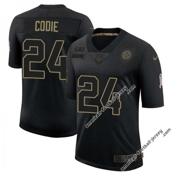 Black Nakia Codie Steelers #24 Stitched Salute to Service Football Jersey Mens Womens Youth