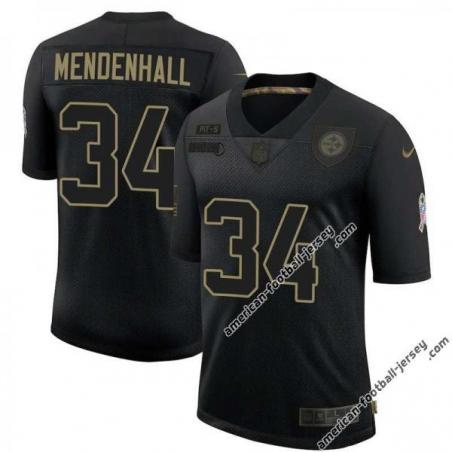 Black Rashard Mendenhall Steelers #34 Stitched Salute to Service Football Jersey Mens Womens Youth