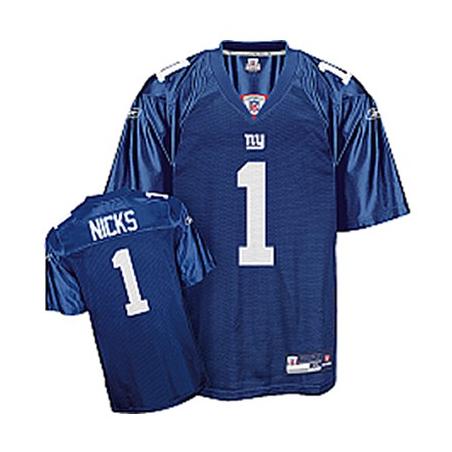 Hakeem Nicks NY-G Football Jersey - NY-G #1 Football Jersey(Blue)