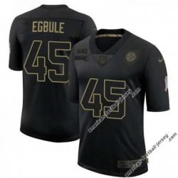 Black Emeke Egbule Steelers #45 Stitched Salute to Service Football Jersey Mens Womens Youth