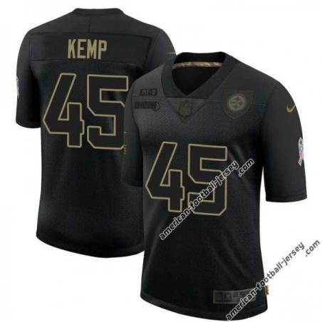 Black Ray Kemp Steelers #45 Stitched Salute to Service Football Jersey Mens Womens Youth