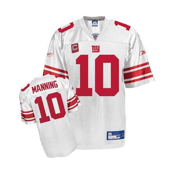 Eli Manning NY-G Football Jersey - NY-G #10 Football Jersey(White)