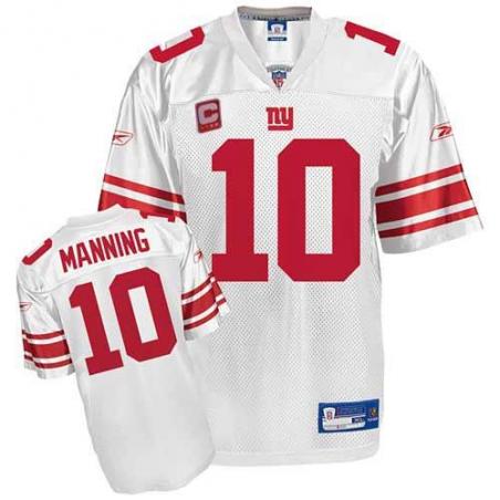 Eli Manning NY-G Football Jersey - NY-G #10 Football Jersey(White)