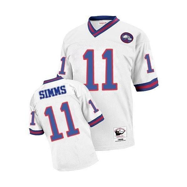 Phil Simms NY-G Football Jersey - NY-G #11 Football Jersey(White Throwback)