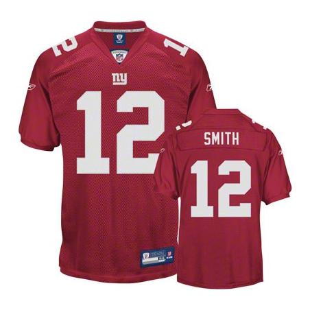 Steve Smith NY-G Football Jersey - NY-G #12 Football Jersey(Red)