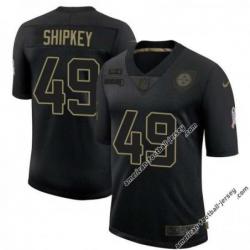 Black Jerry Shipkey Steelers #49 Stitched Salute to Service Football Jersey Mens Womens Youth