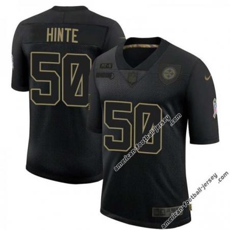 Black Hal Hinte Steelers #50 Stitched Salute to Service Football Jersey Mens Womens Youth