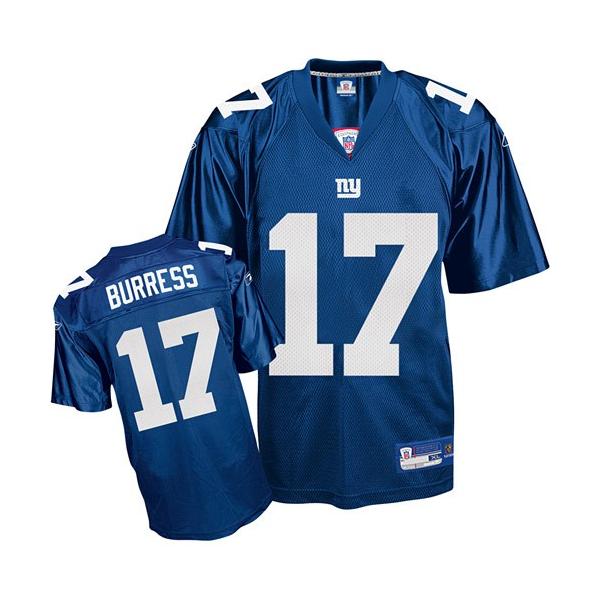 Plaxico Burress NY-G Football Jersey - NY-G #17 Football Jersey(Blue)