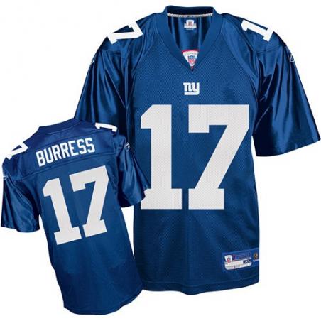 Plaxico Burress NY-G Football Jersey - NY-G #17 Football Jersey(Blue)