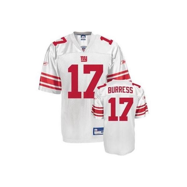 Plaxico Burress NY-G Football Jersey - NY-G #17 Football Jersey(White)