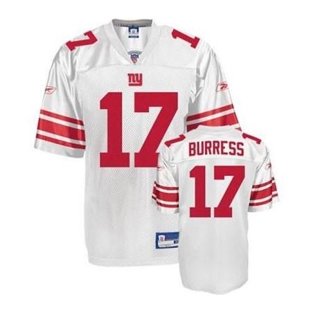 Plaxico Burress NY-G Football Jersey - NY-G #17 Football Jersey(White)