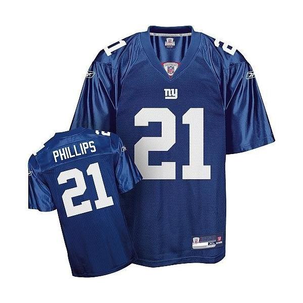 Kenny Phillips NY-G Football Jersey - NY-G #21 Football Jersey(Blue)
