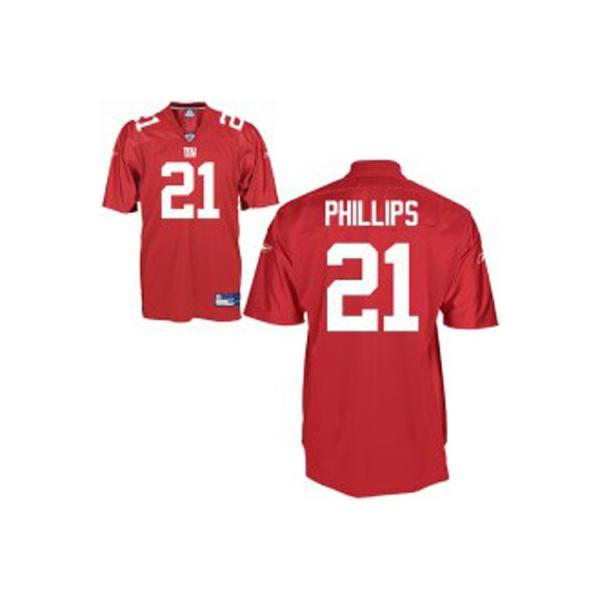Kenny Phillips NY-G Football Jersey - NY-G #21 Football Jersey(Red)