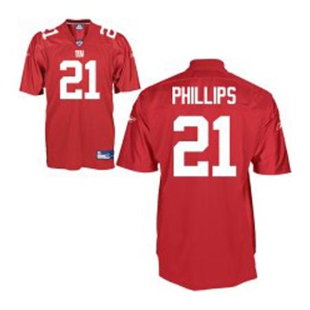 Kenny Phillips NY-G Football Jersey - NY-G #21 Football Jersey(Red)