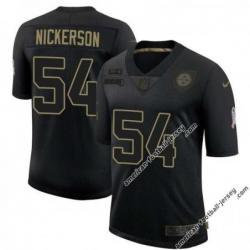 Black Hardy Nickerson Steelers #54 Stitched Salute to Service Football Jersey Mens Womens Youth