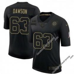 Black Dermontti Dawson Steelers #63 Stitched Salute to Service Football Jersey Mens Womens Youth