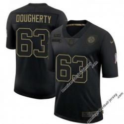 Black Bob Dougherty Steelers #63 Stitched Salute to Service Football Jersey Mens Womens Youth