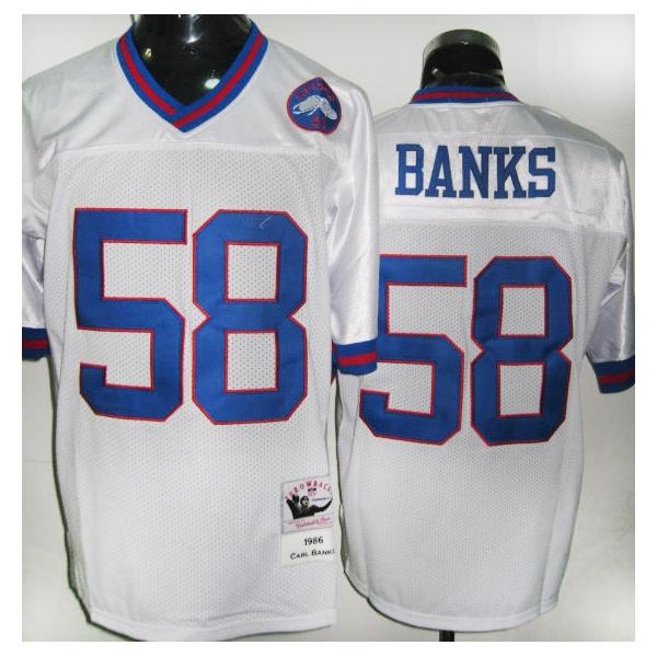 Carl Banks NY-G Football Jersey - NY-G #58 Football Jersey(White Throwback)