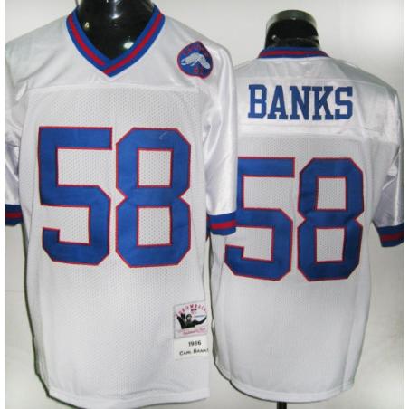 Carl Banks NY-G Football Jersey - NY-G #58 Football Jersey(White Throwback)
