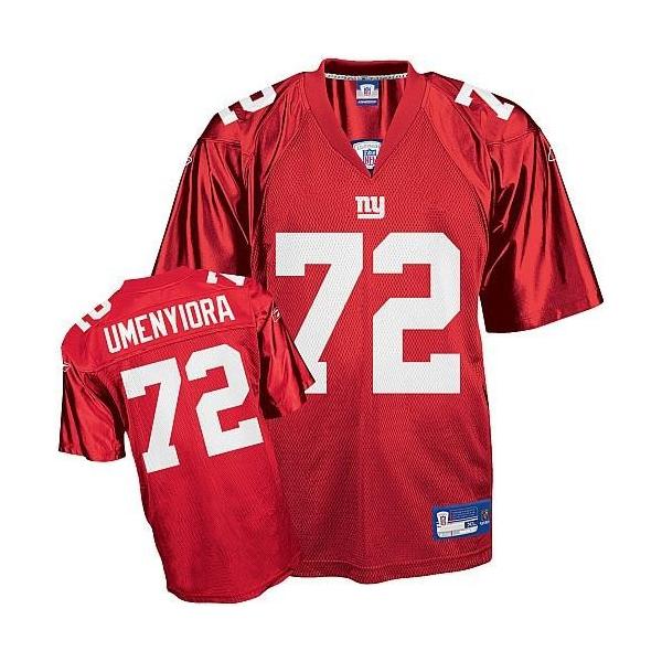 Osi Umenyiora NY-G Football Jersey - NY-G #72 Football Jersey(Red)