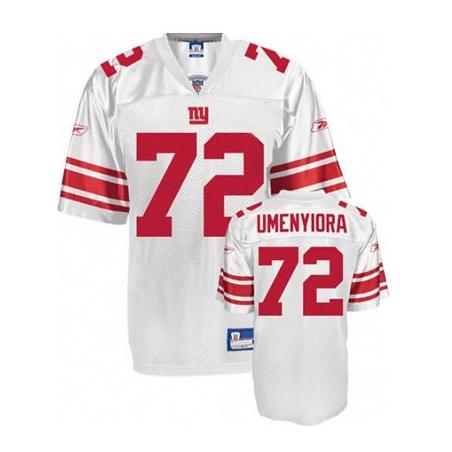 Osi Umenyiora NY-G Football Jersey - NY-G #72 Football Jersey(White)