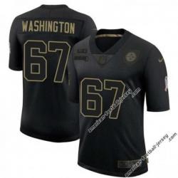 Black Clarence Washington Steelers #67 Stitched Salute to Service Football Jersey Mens Womens Youth