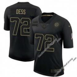 Black Darrell Dess Steelers #72 Stitched Salute to Service Football Jersey Mens Womens Youth