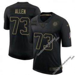Black Lou Allen Steelers #73 Stitched Salute to Service Football Jersey Mens Womens Youth