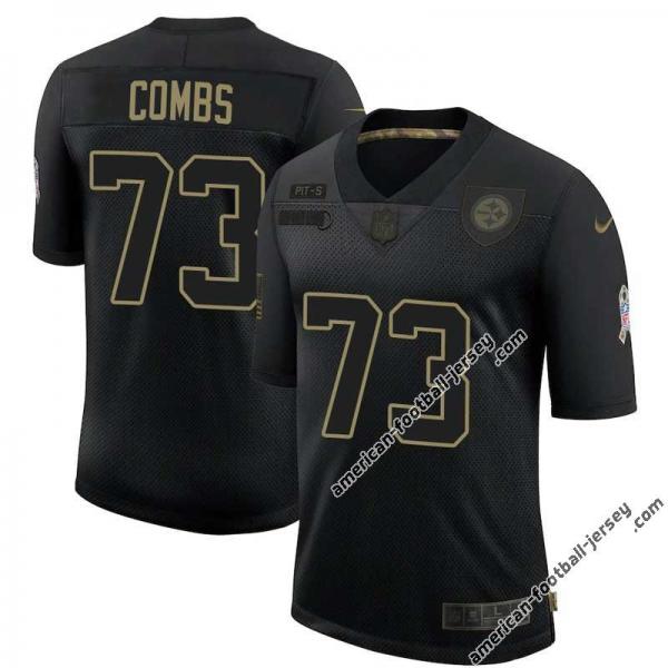 Black Chris Combs Steelers #73 Stitched Salute to Service Football Jersey Mens Womens Youth