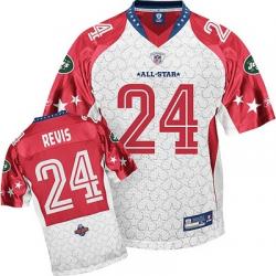 Darrelle Revis NY-J Football Jersey - NY-J #24 Football Jersey(White 2010 pro bowl)