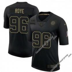 Black Orpheus Roye Steelers #96 Stitched Salute to Service Football Jersey Mens Womens Youth