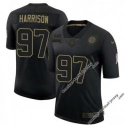 Black Arnold Harrison Steelers #97 Stitched Salute to Service Football Jersey Mens Womens Youth