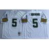 Paul Hornung Green Bay #5 Football Jersey (White, Short Sleeves Throwback)