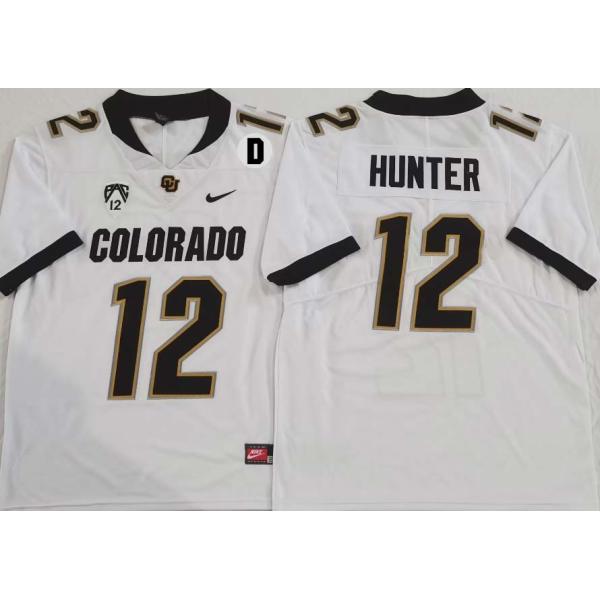 Wide Receiver Travis Hunter Jr. Jersey with D patch PAC12 Colorado Buffaloes #12