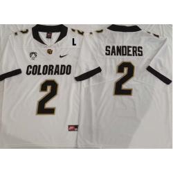 Quarterback Shedeur Sanders Jersey with L patch PAC12 Colorado Buffaloes #2