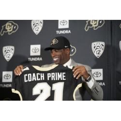 PAC12 Colorado Buffaloes #21 Deion Sanders "COACH PRIME" Jersey with Shoulder Patch