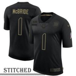 NY Giants #1 Jack McBride Black Salute to Service Jersey