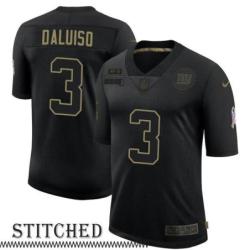 NY Giants #3 Brad Daluiso Black Salute to Service Jersey