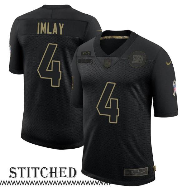 NY Giants #4 Tut Imlay Black Salute to Service Jersey