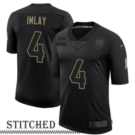 NY Giants #4 Tut Imlay Black Salute to Service Jersey