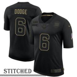 NY Giants #6 Matt Dodge Black Salute to Service Jersey