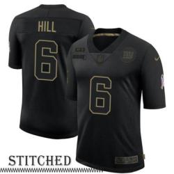 NY Giants #6 Cowboy Hill Black Salute to Service Jersey