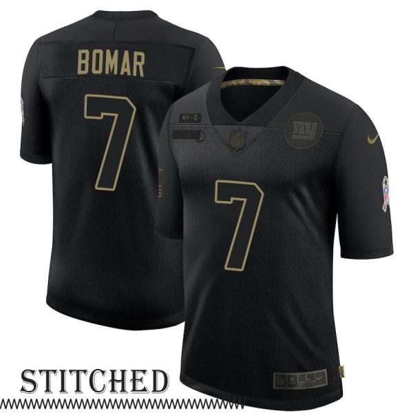 NY Giants #7 Lynn Bomar Black Salute to Service Jersey