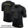 NY Giants #8 Bill Paschal Black Salute to Service Jersey